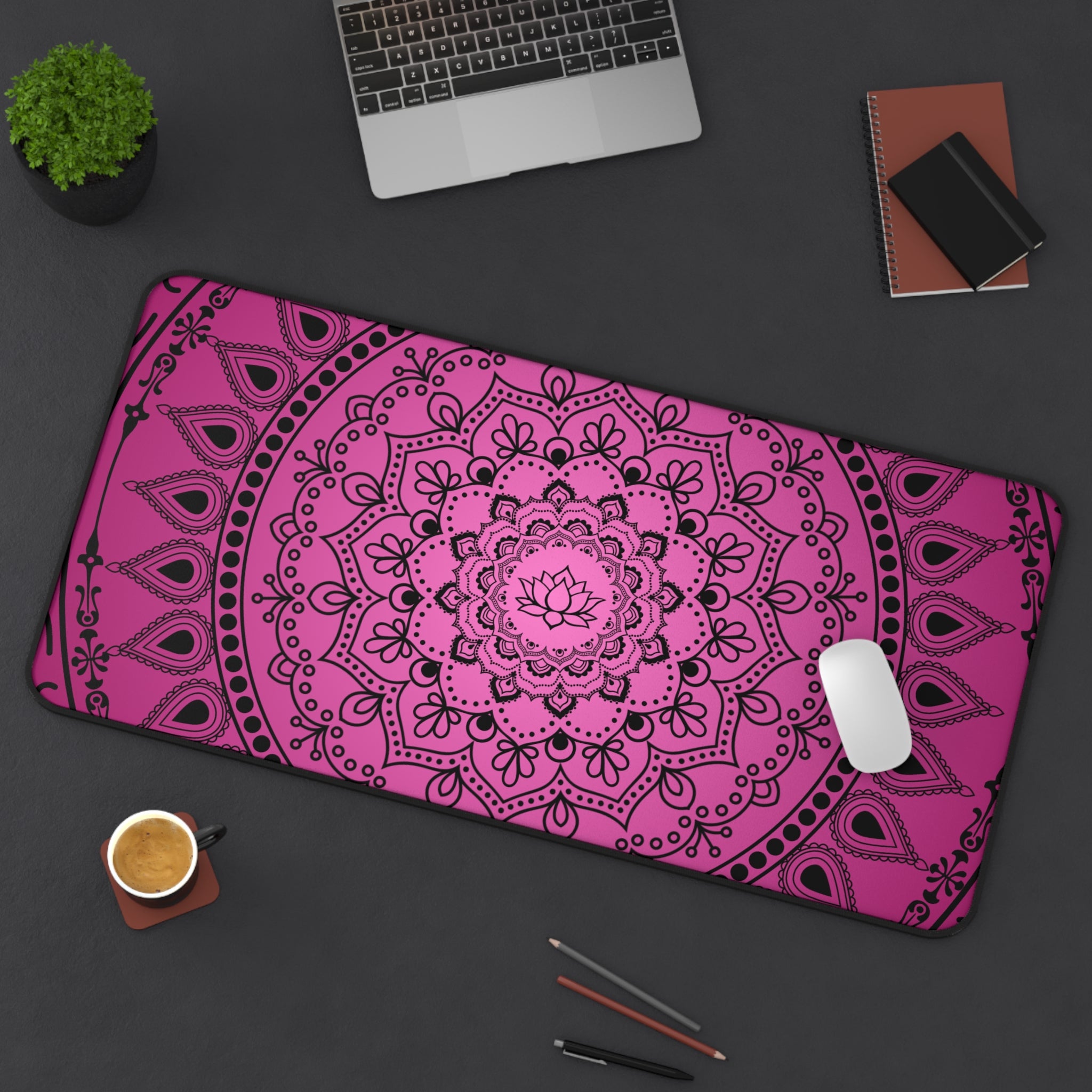 Pink Mandala Desk Mat