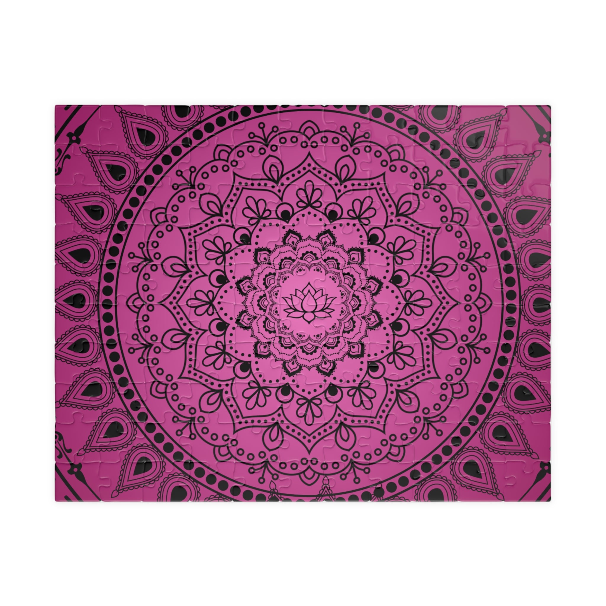 Pink Mandala Lotus Jigsaw Puzzle