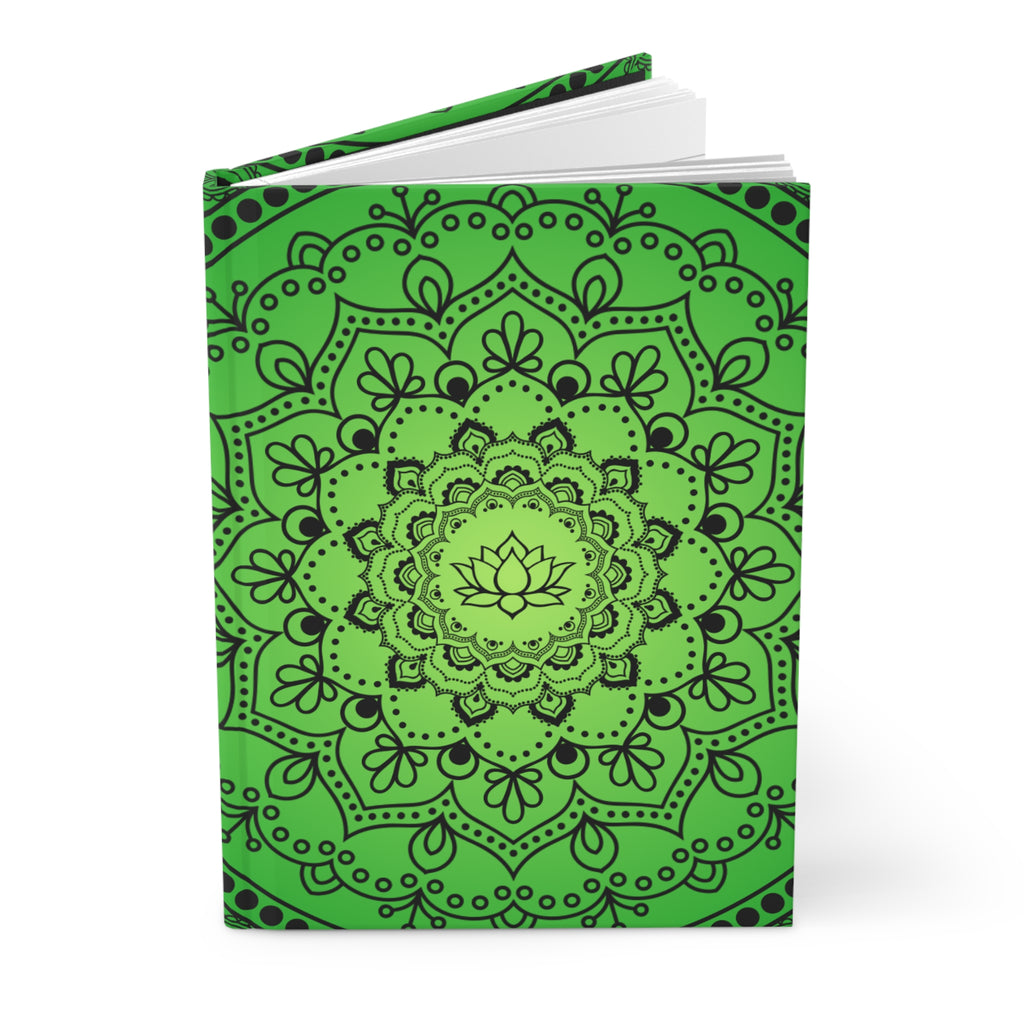 Green Mandala Hardcover Journal
