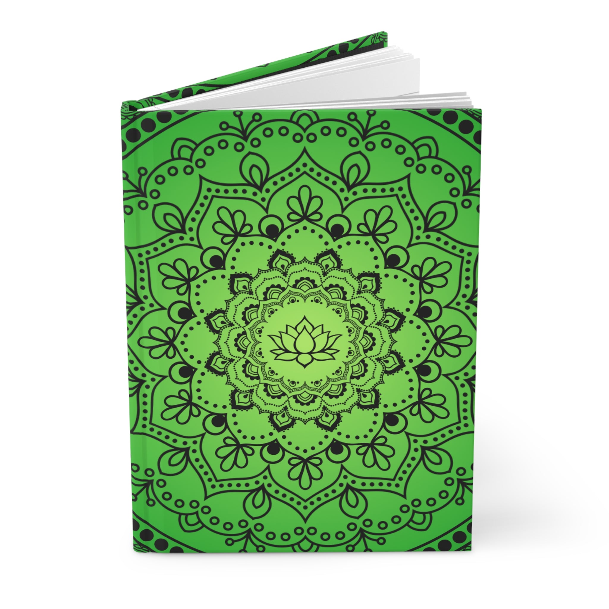 Green Mandala Hardcover Journal