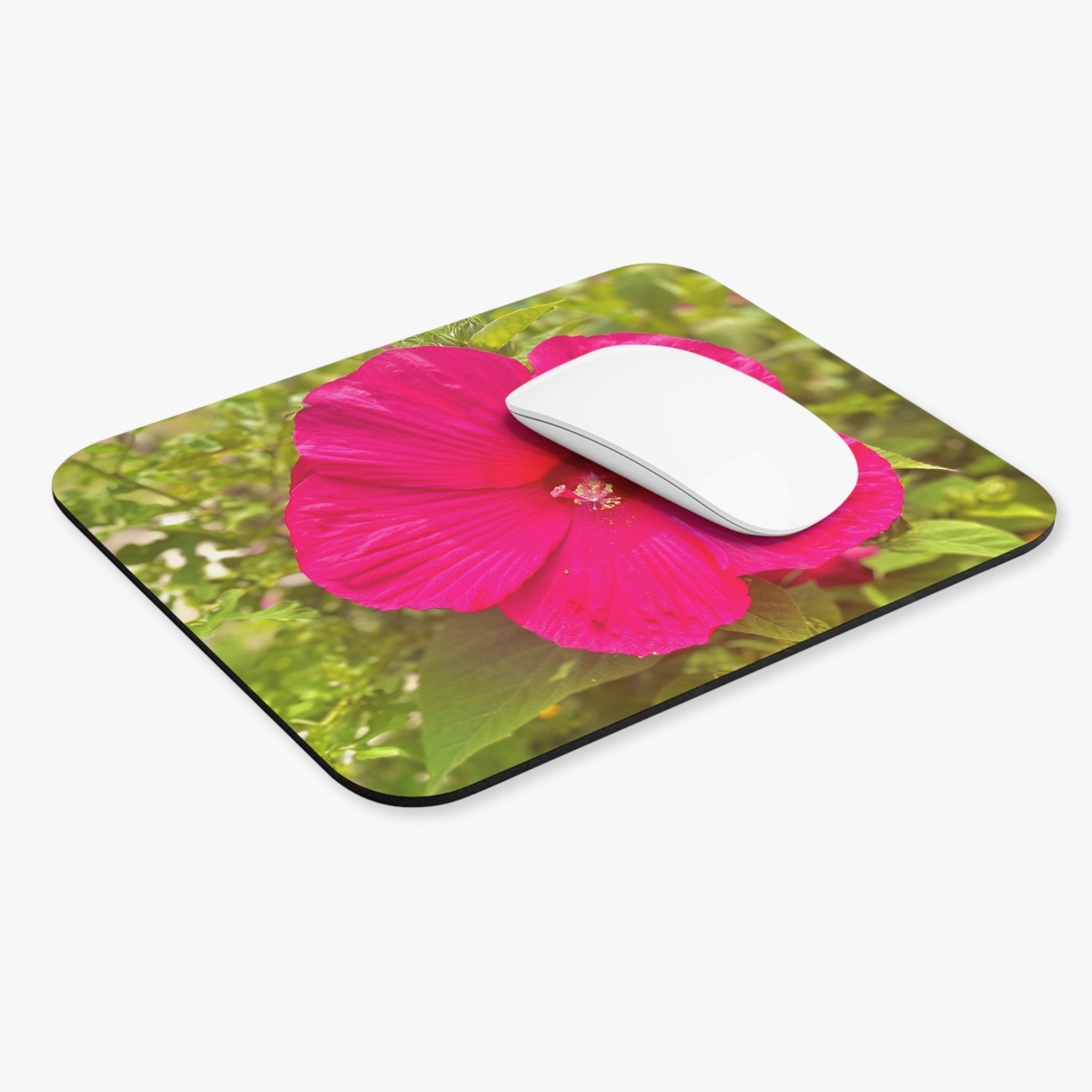 Hot Pink Hibiscus Mouse Pad