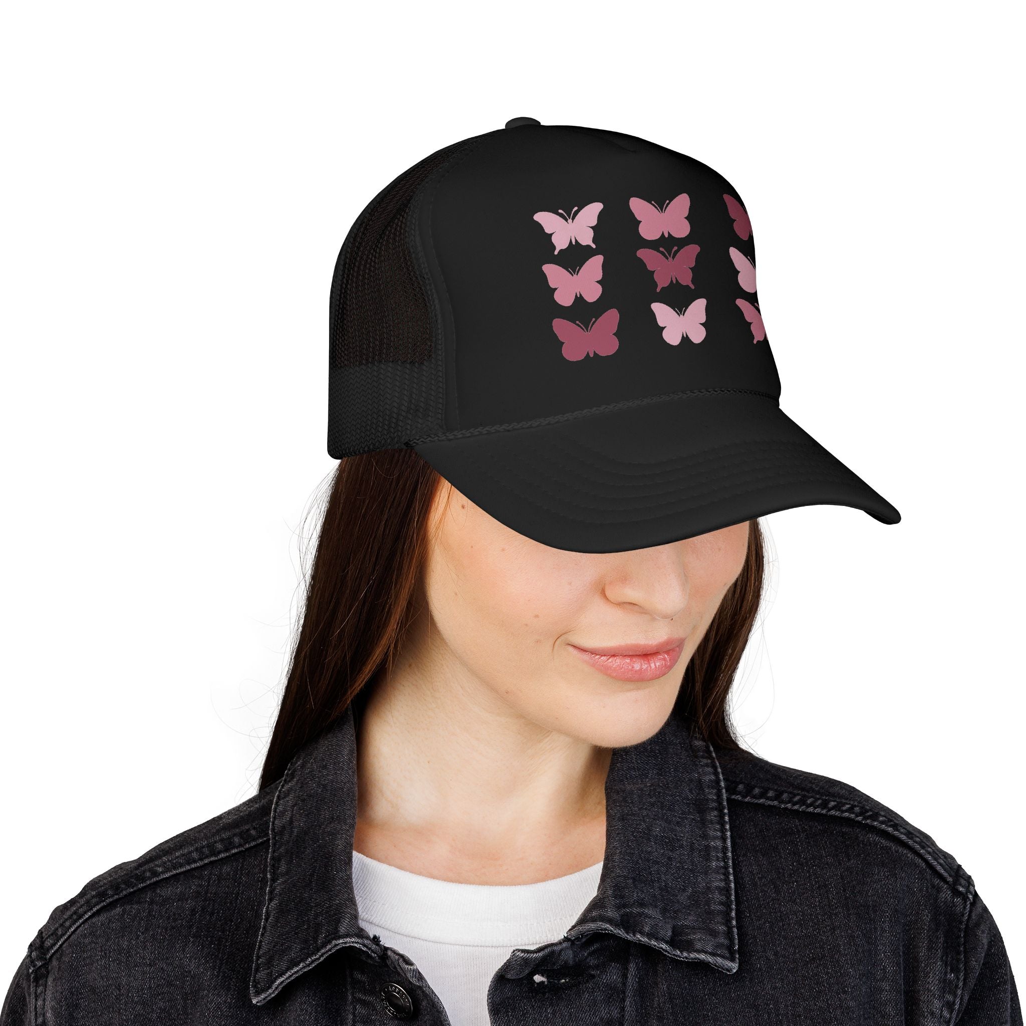Butterfly Grid Trucker Hat- Solid