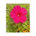 Hot Pink Hibiscus Throw Blanket