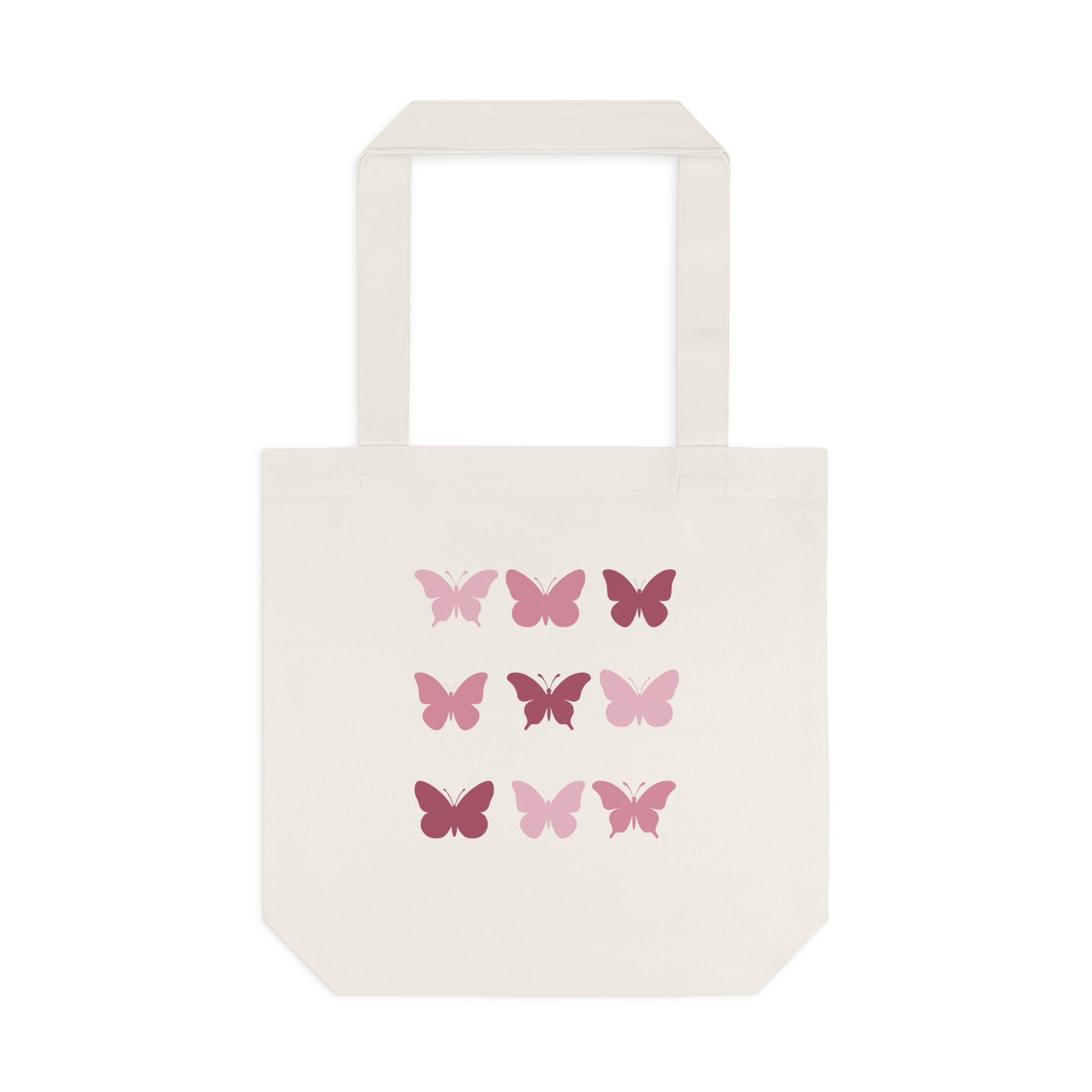 Solid Butterfly Grid Tote Bag