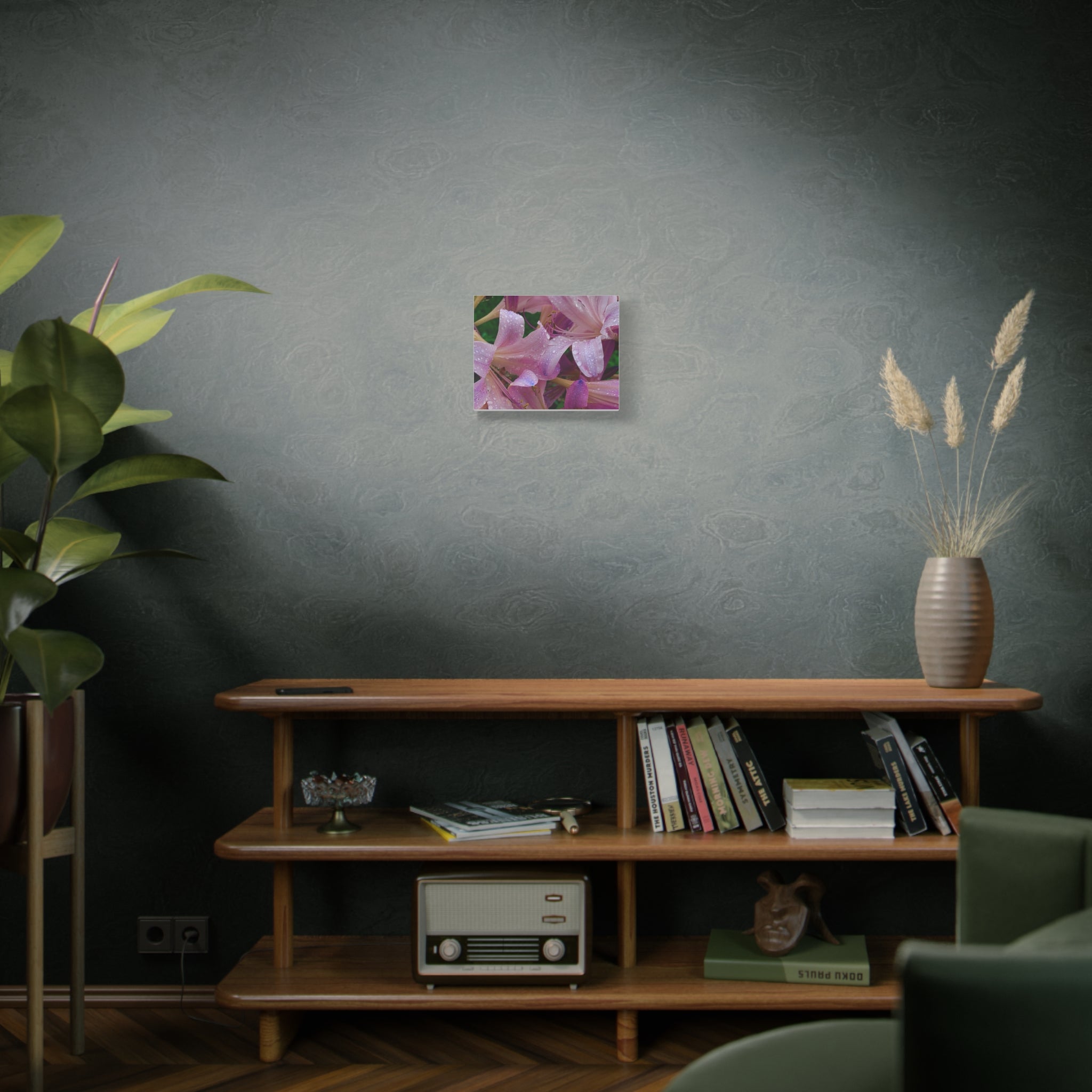 Rainy Pink Lilies Canvas Print