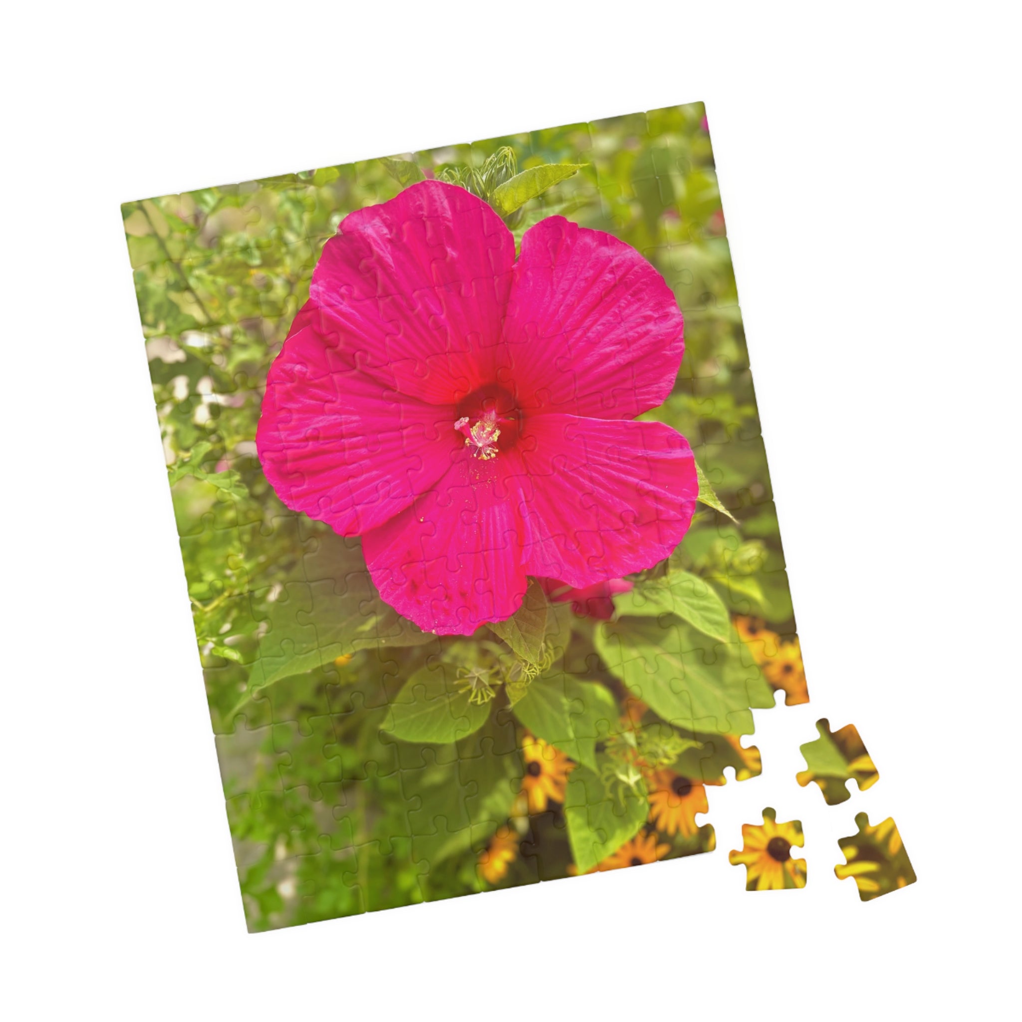 Hot Pink Hibiscus Jigsaw Puzzle