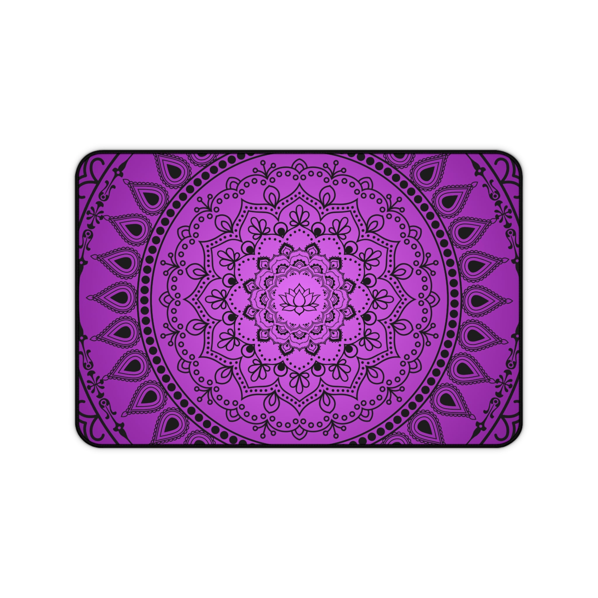 Purple Mandala Desk Mat — Boho Yoga Meditation Mouse Pad