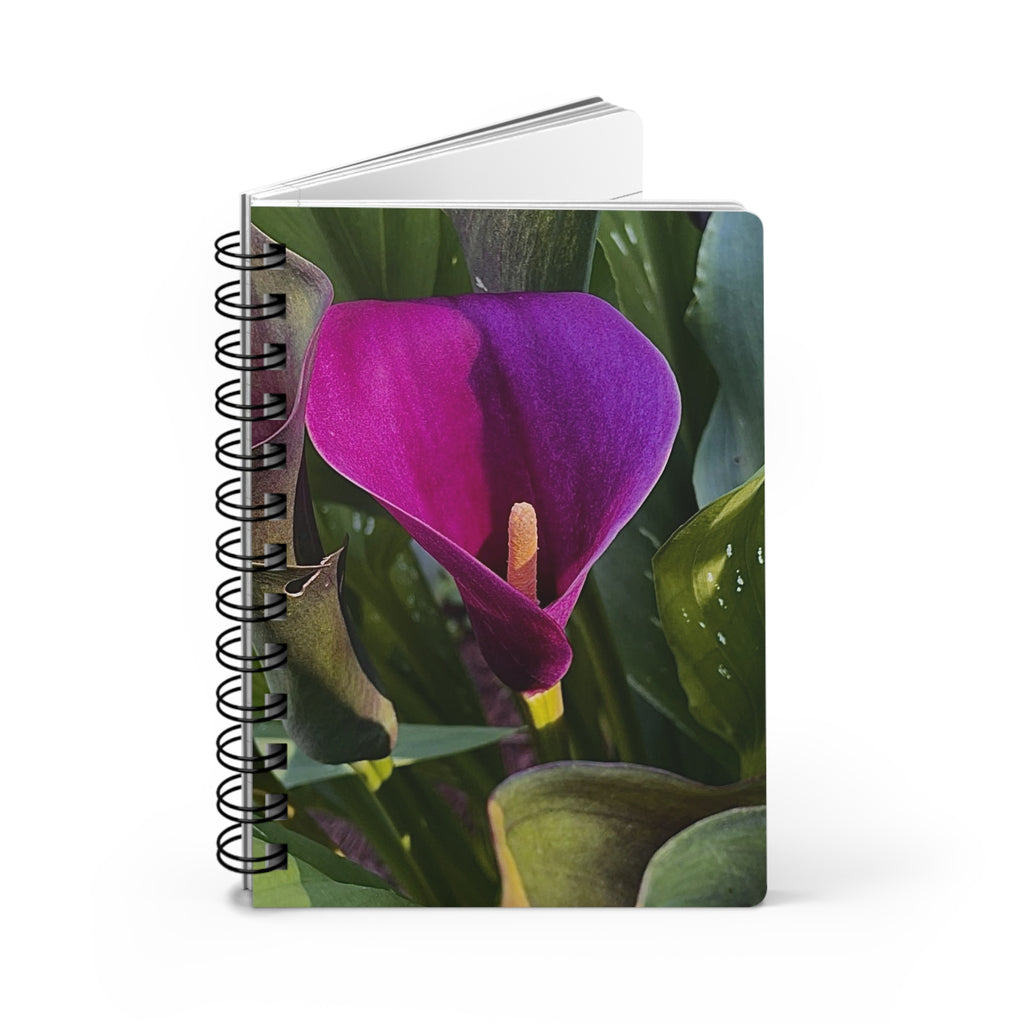 Purple Calla Lily Spiral Journal