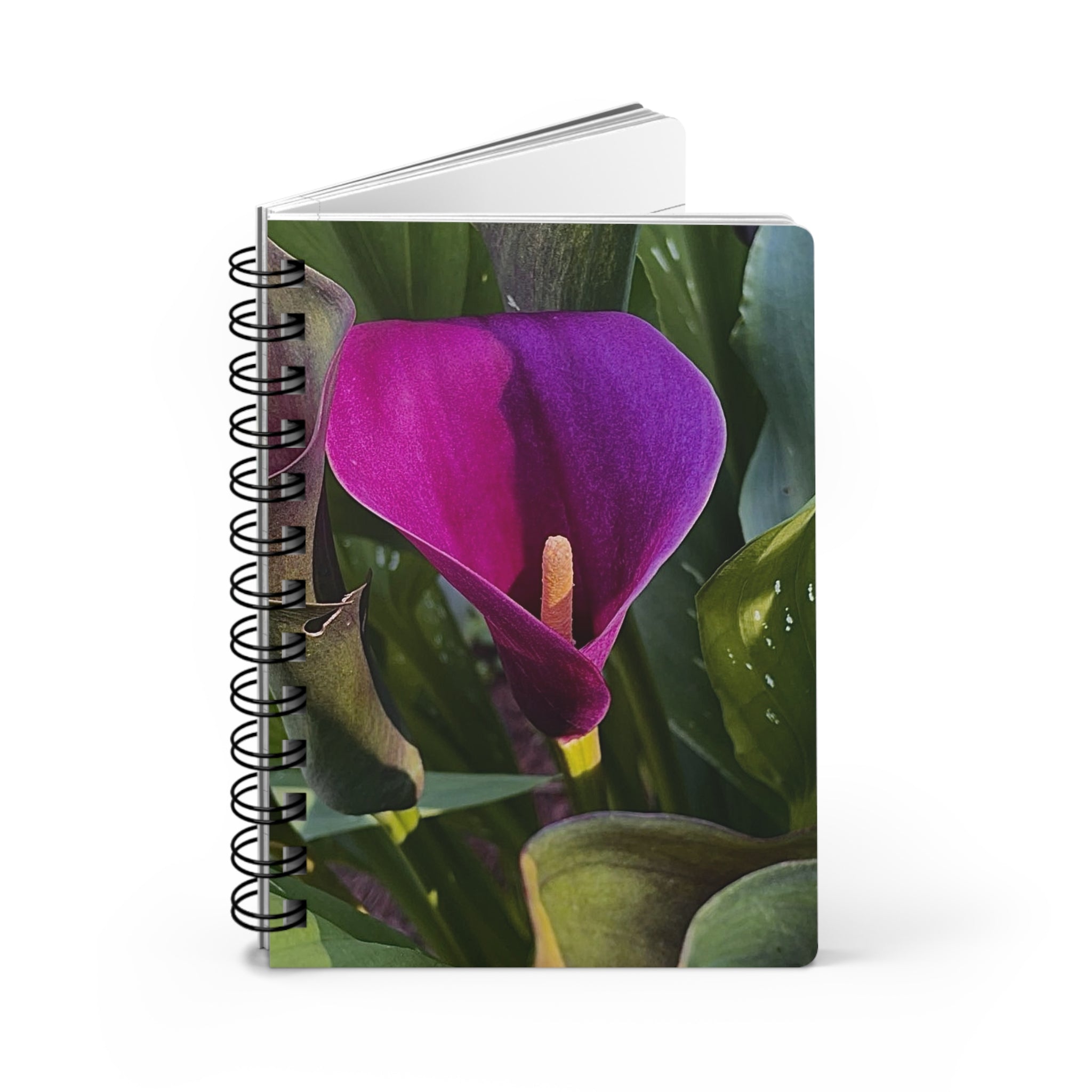 Purple Calla Lily Spiral Journal