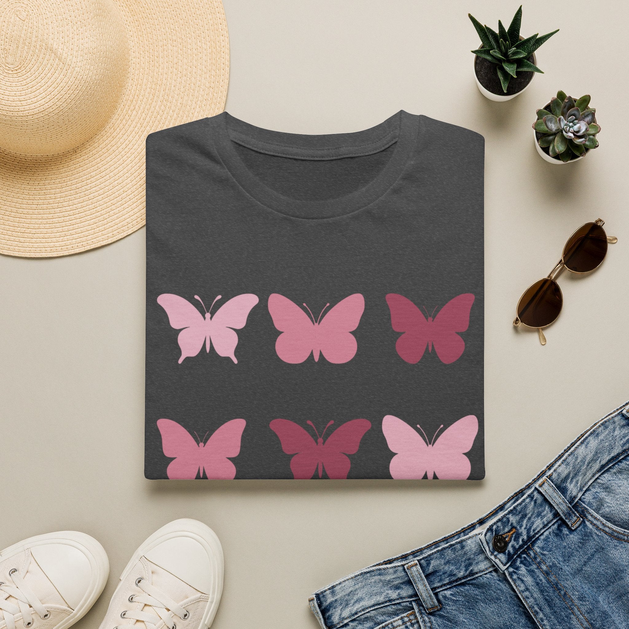 Butterfly Grid T‑Shirt — Solid
