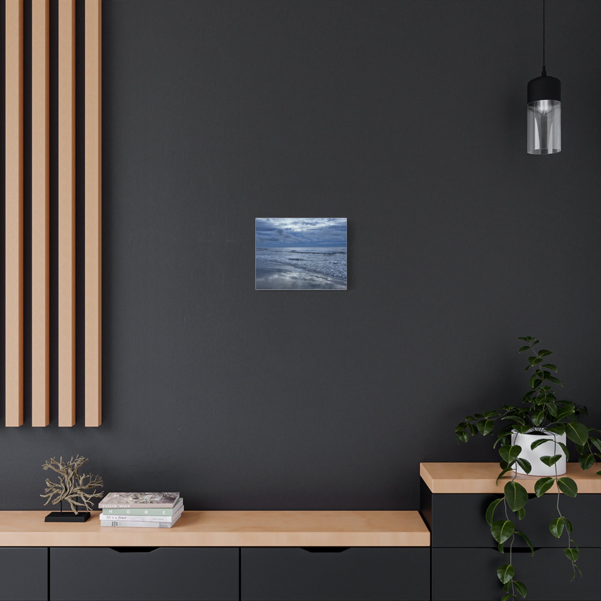 Cloudy Beach Canvas Print