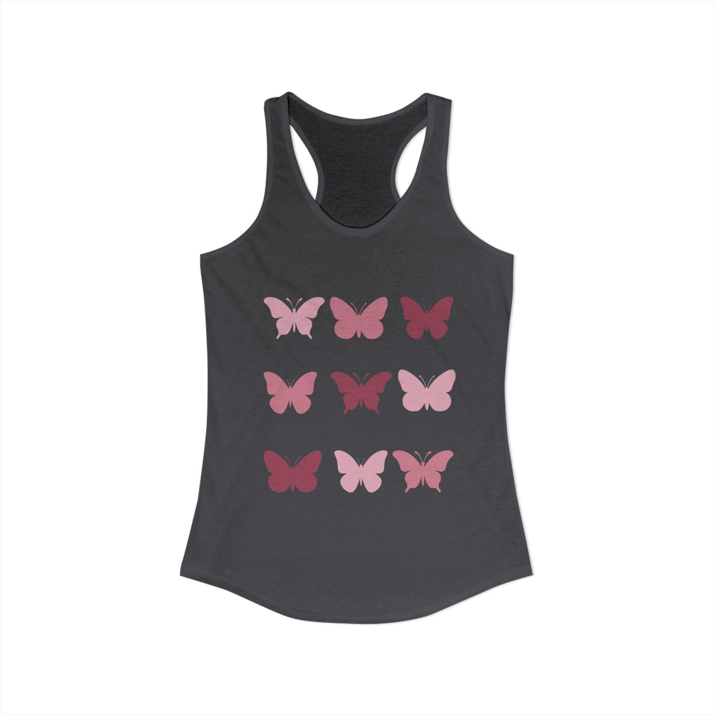 Solid Butterfly Grid Racerback Tank