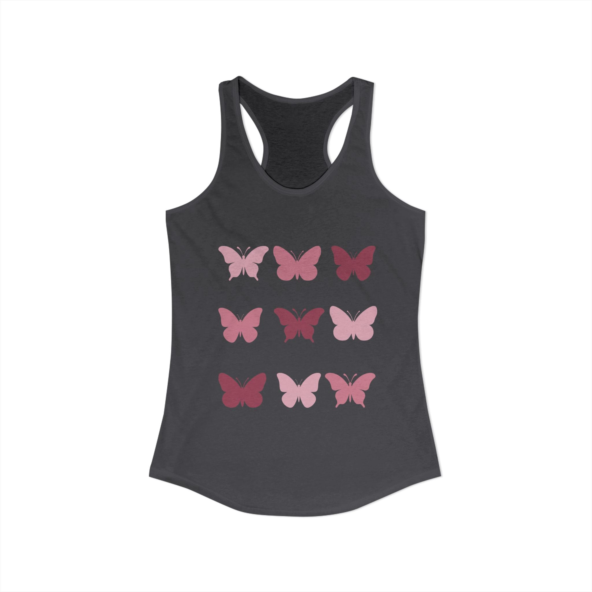 Solid Butterfly Grid Racerback Tank