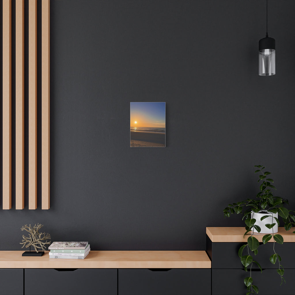 Orange Sunset Beach Canvas Print