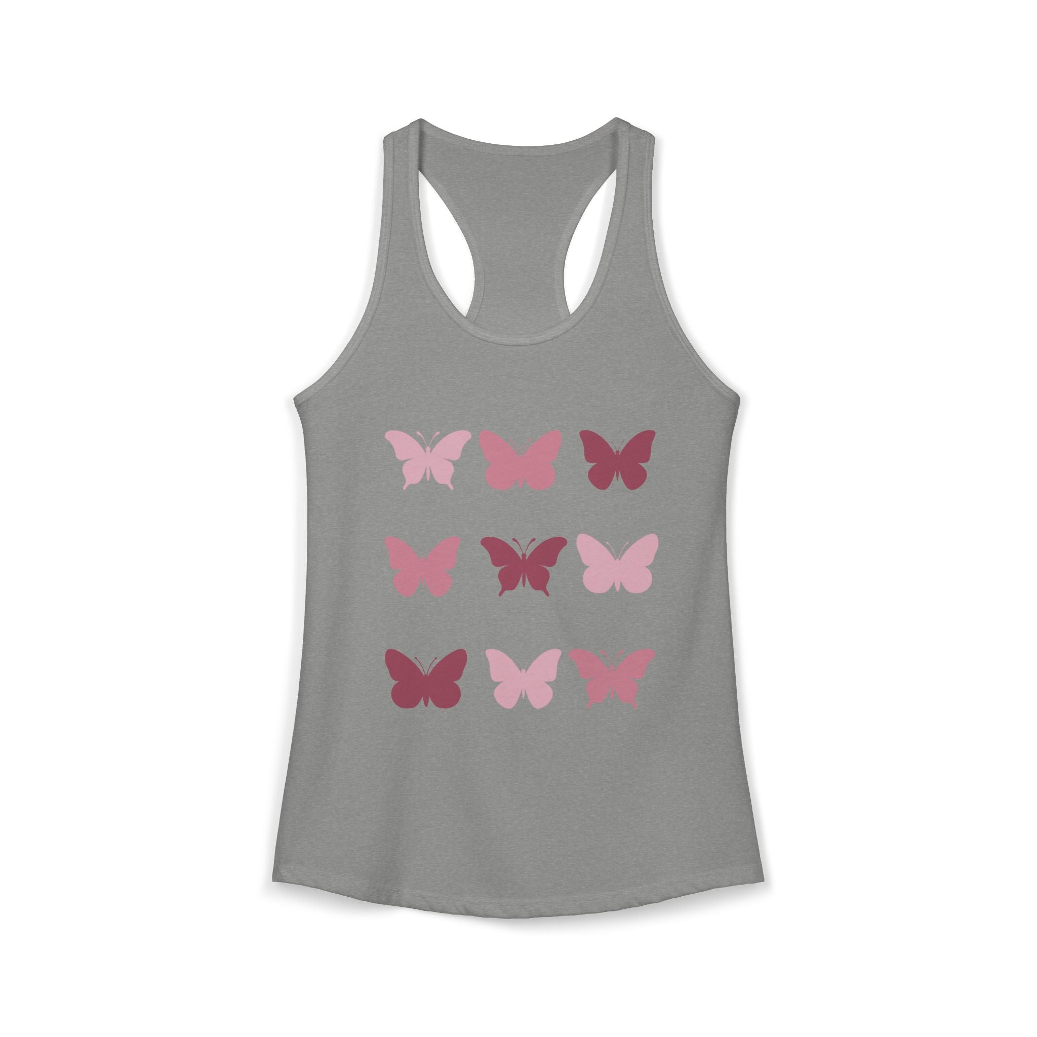Solid Butterfly Grid Racerback Tank