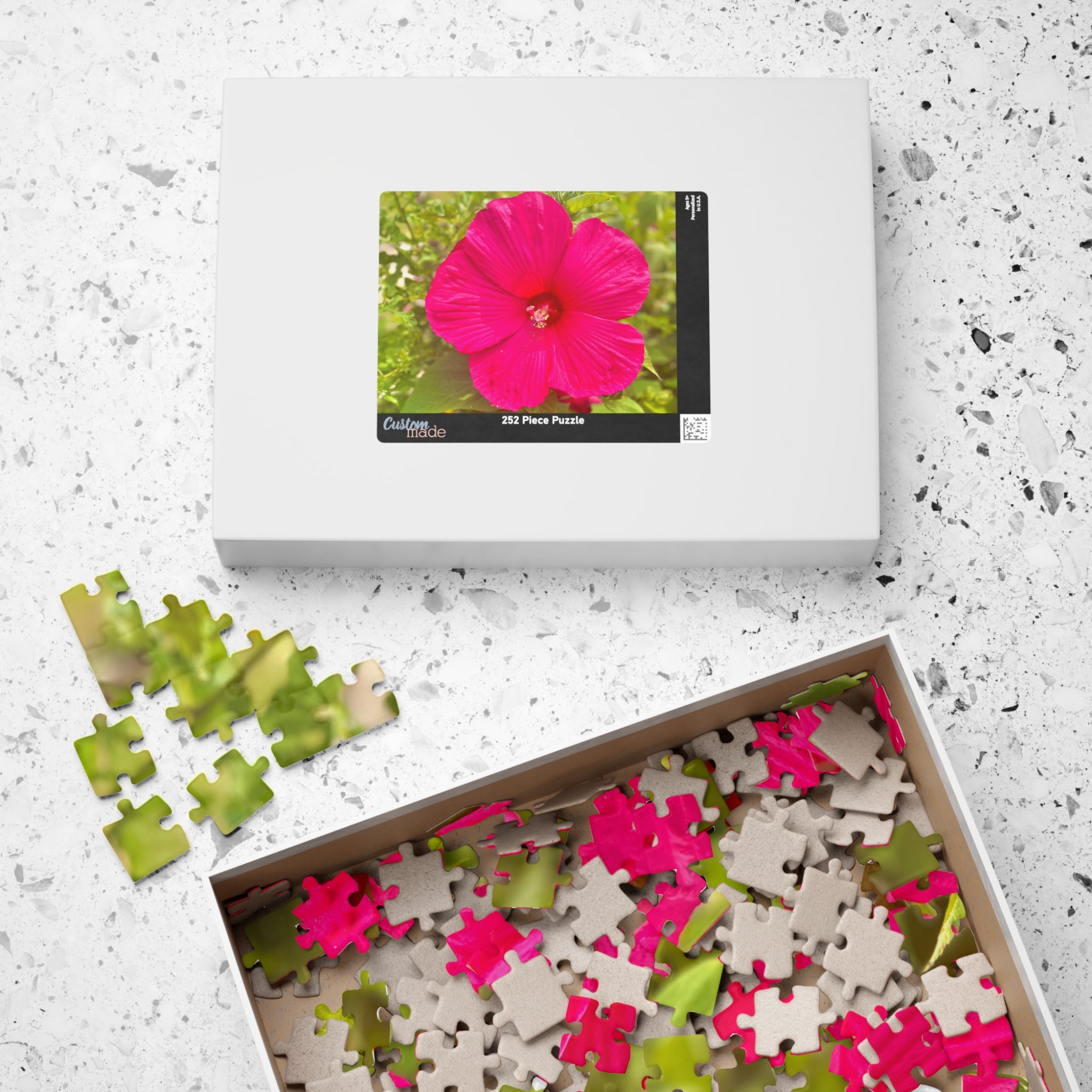 Hot Pink Hibiscus Jigsaw Puzzle