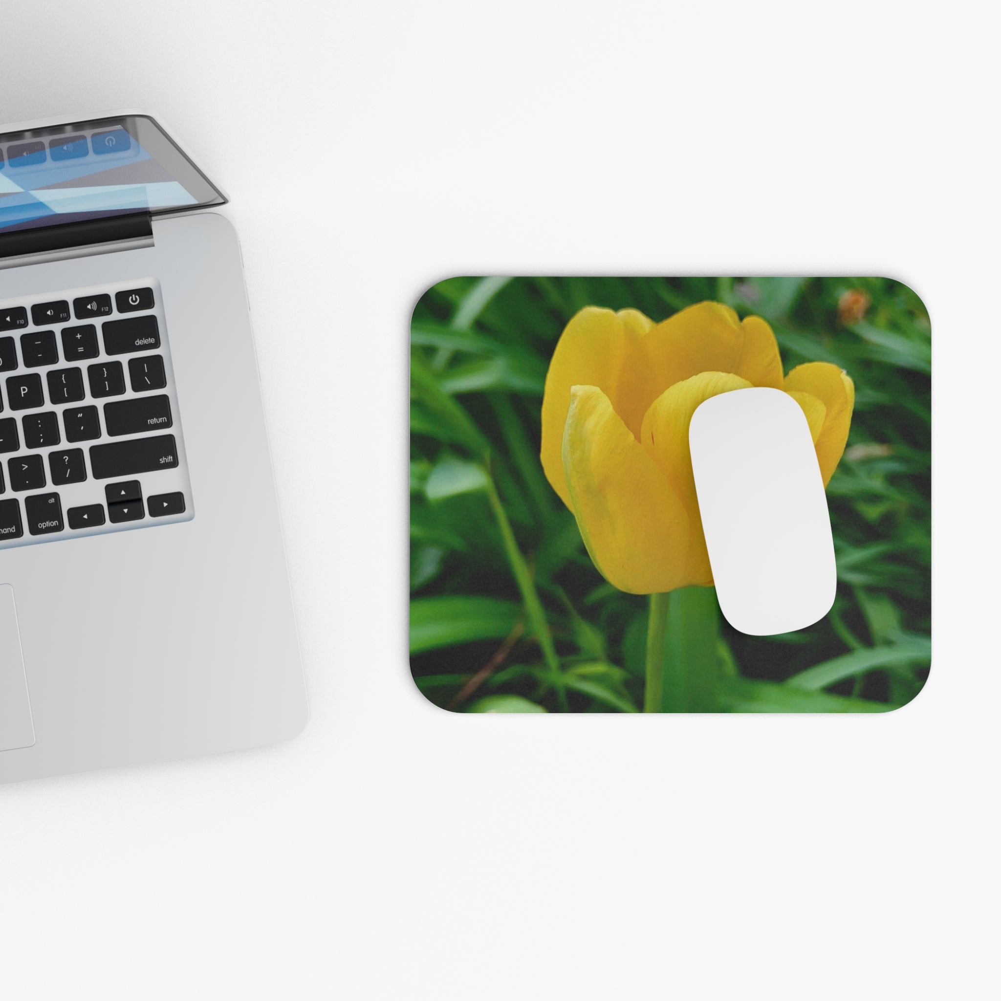 Yellow Tulip Mouse Pad