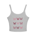 Butterfly Grid Spaghetti Strap Tank Top