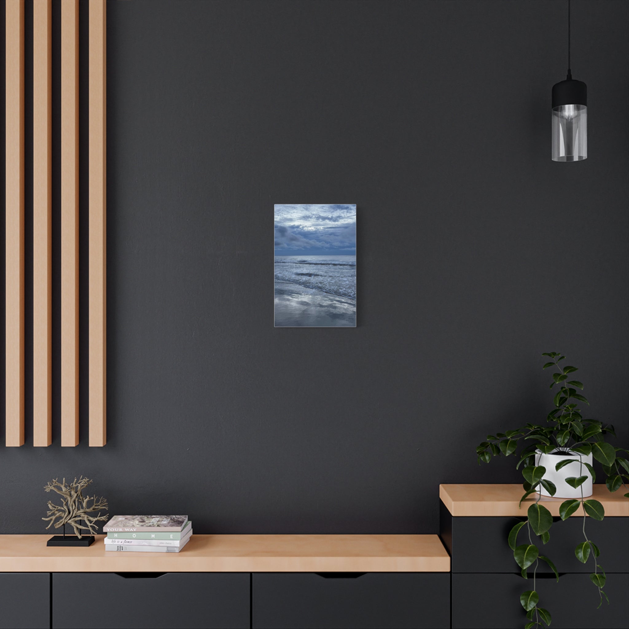 Cloudy Beach Canvas Print