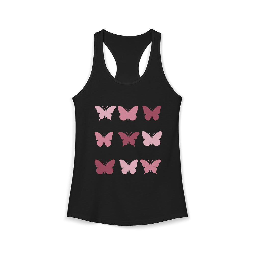 Solid Butterfly Grid Racerback Tank