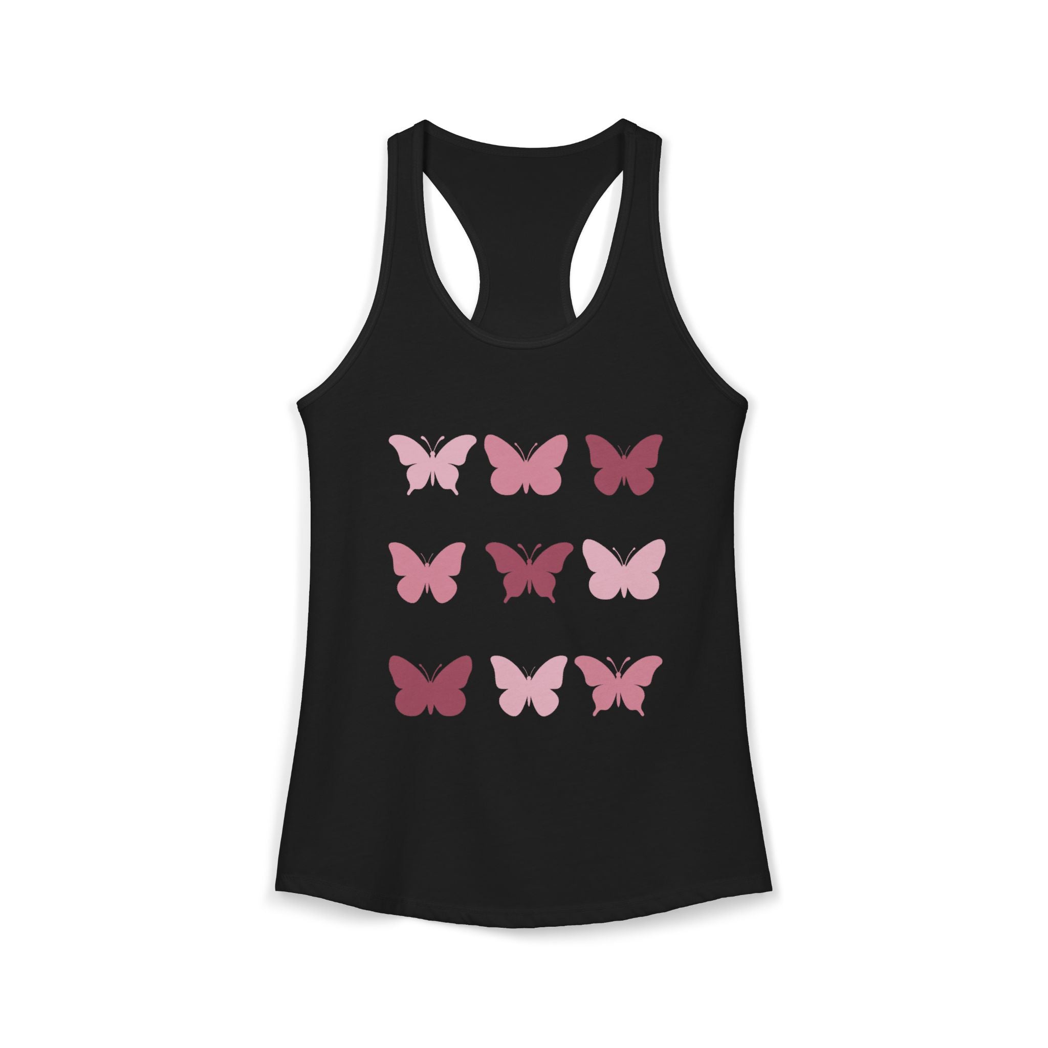 Solid Butterfly Grid Racerback Tank