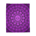 Purple Lotus Mandala Throw Blanket