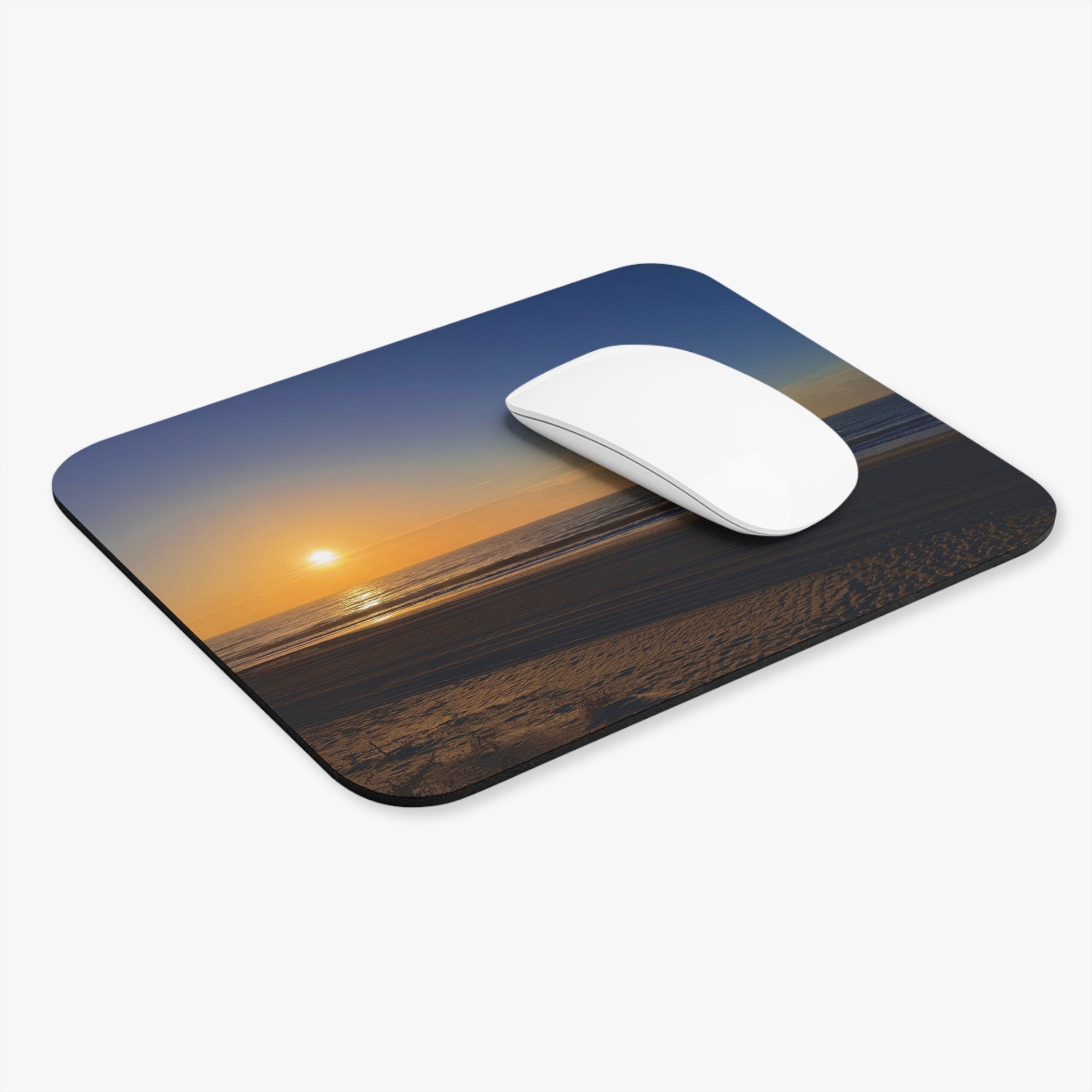 Orange Sunset Beach Mouse Pad