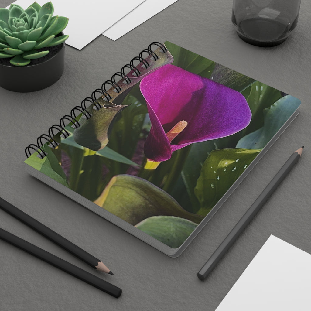 Purple Calla Lily Spiral Journal