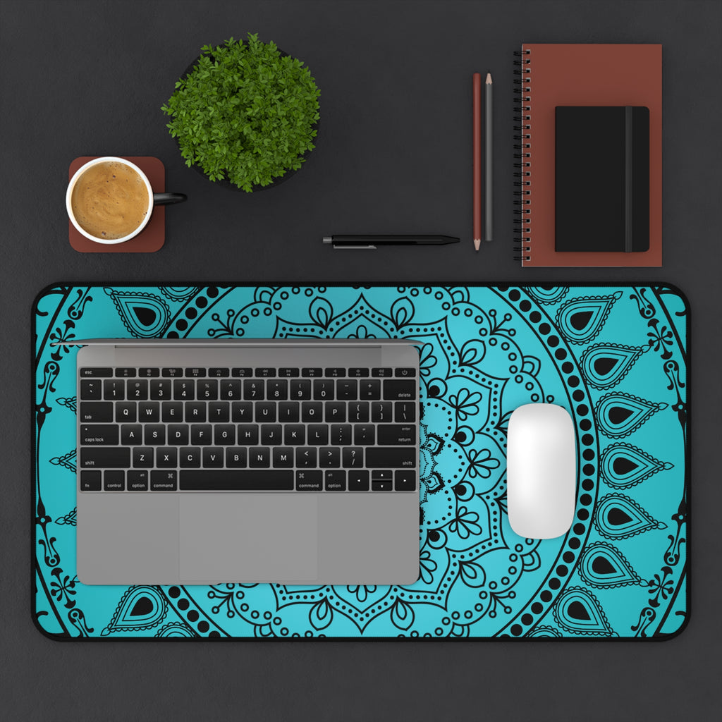 Blue Mandala Desk Mat