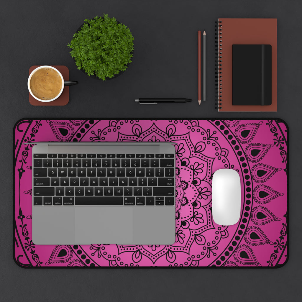Pink Mandala Desk Mat
