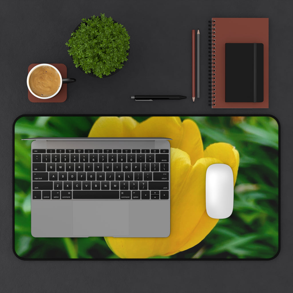 Yellow Tulip Desk Mat