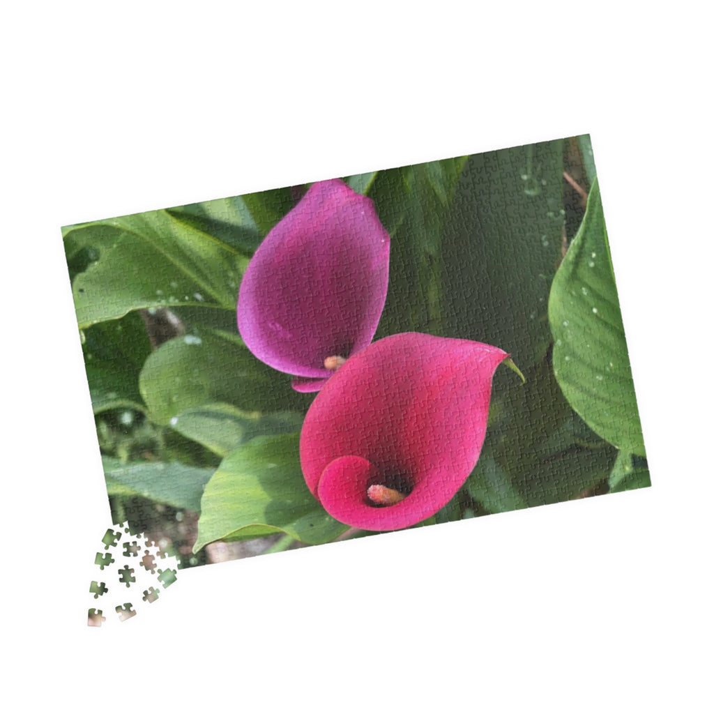 Two Pink Calla Lilies Jigsaw Puzzle