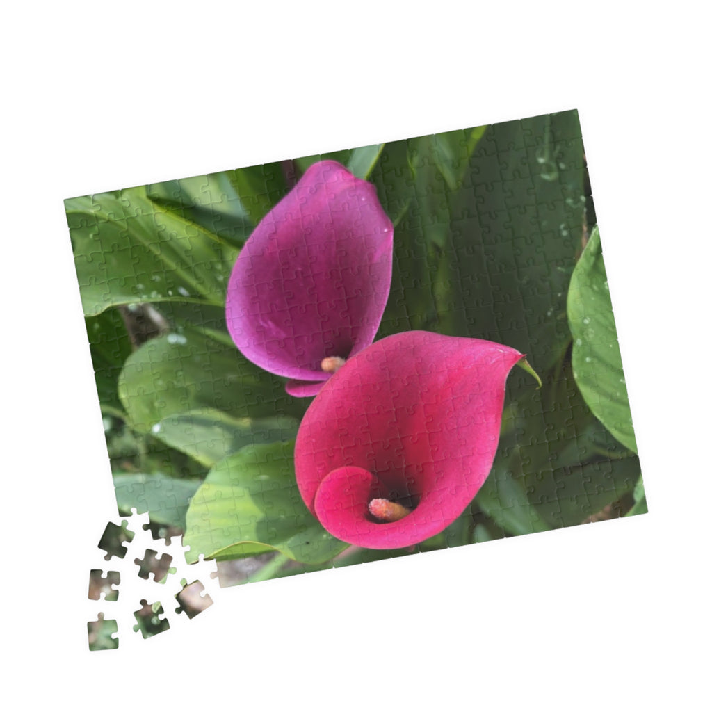 Two Pink Calla Lilies Jigsaw Puzzle