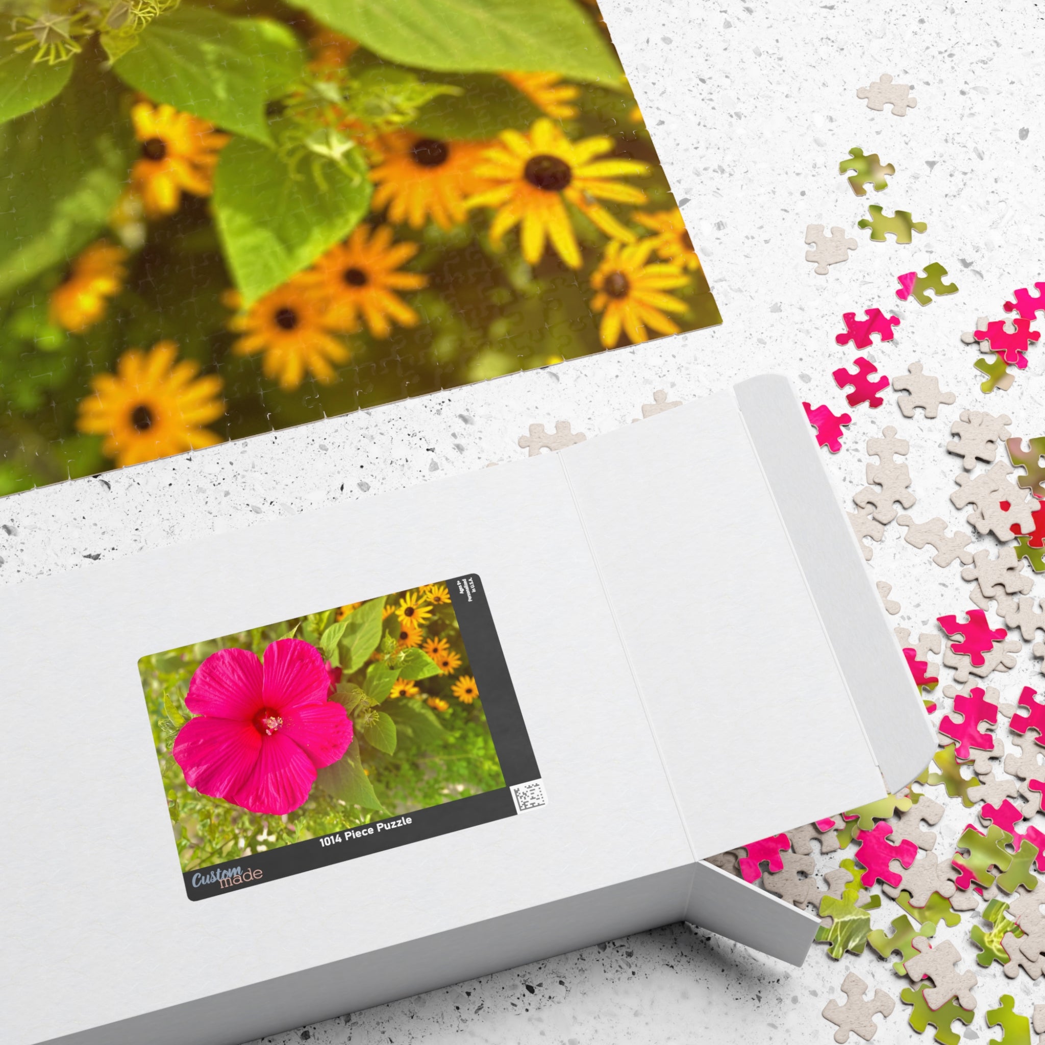 Hot Pink Hibiscus Jigsaw Puzzle