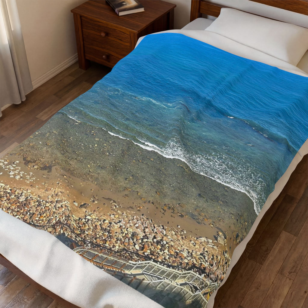 Blue Shore Throw Blanket