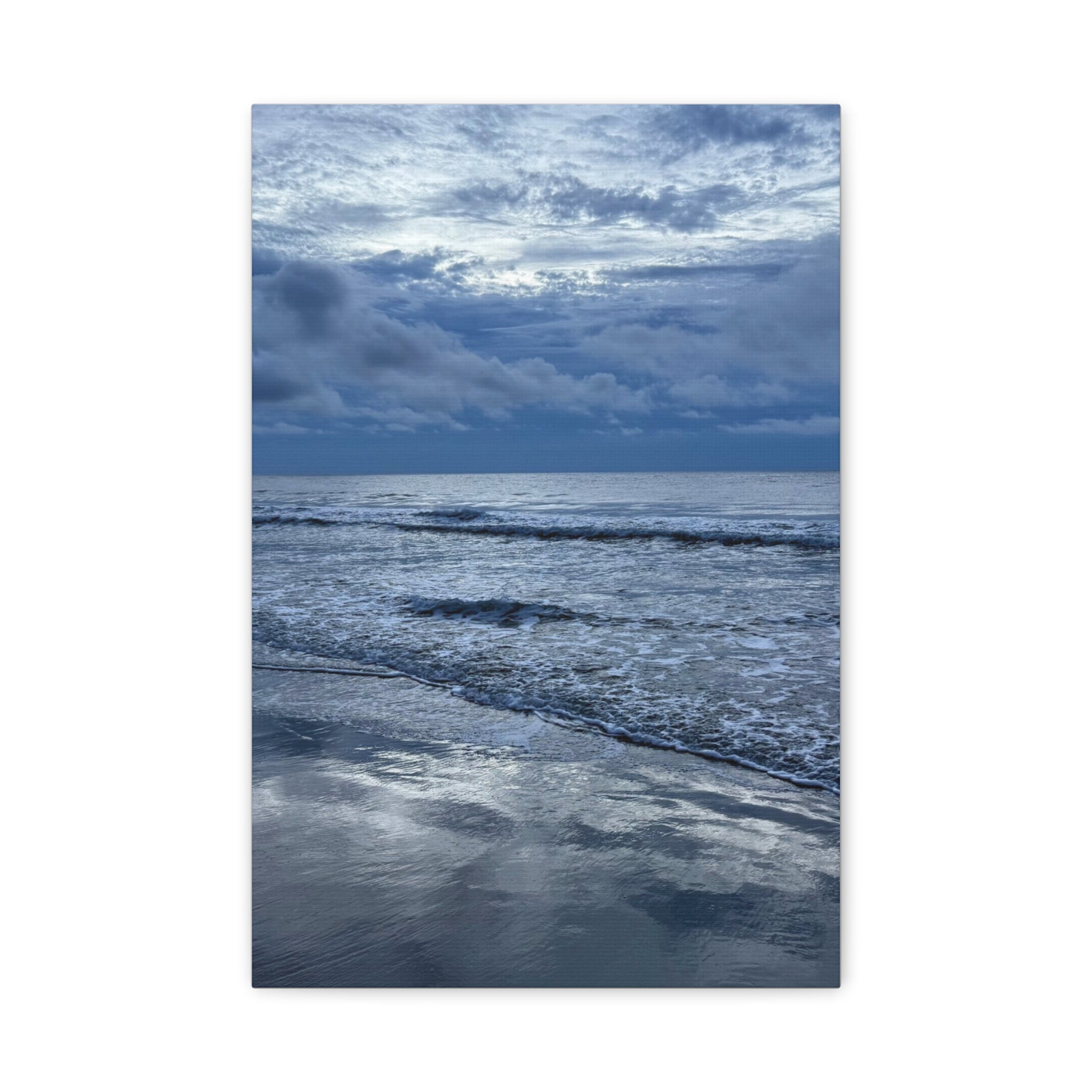 Cloudy Beach Canvas Print