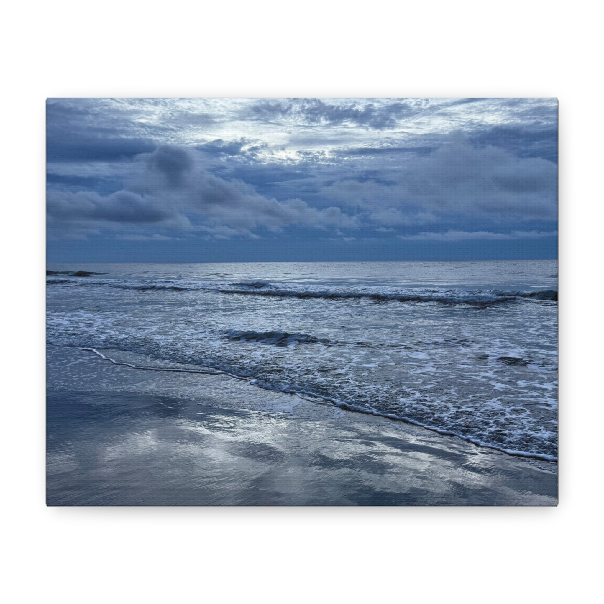 Cloudy Beach Canvas Print