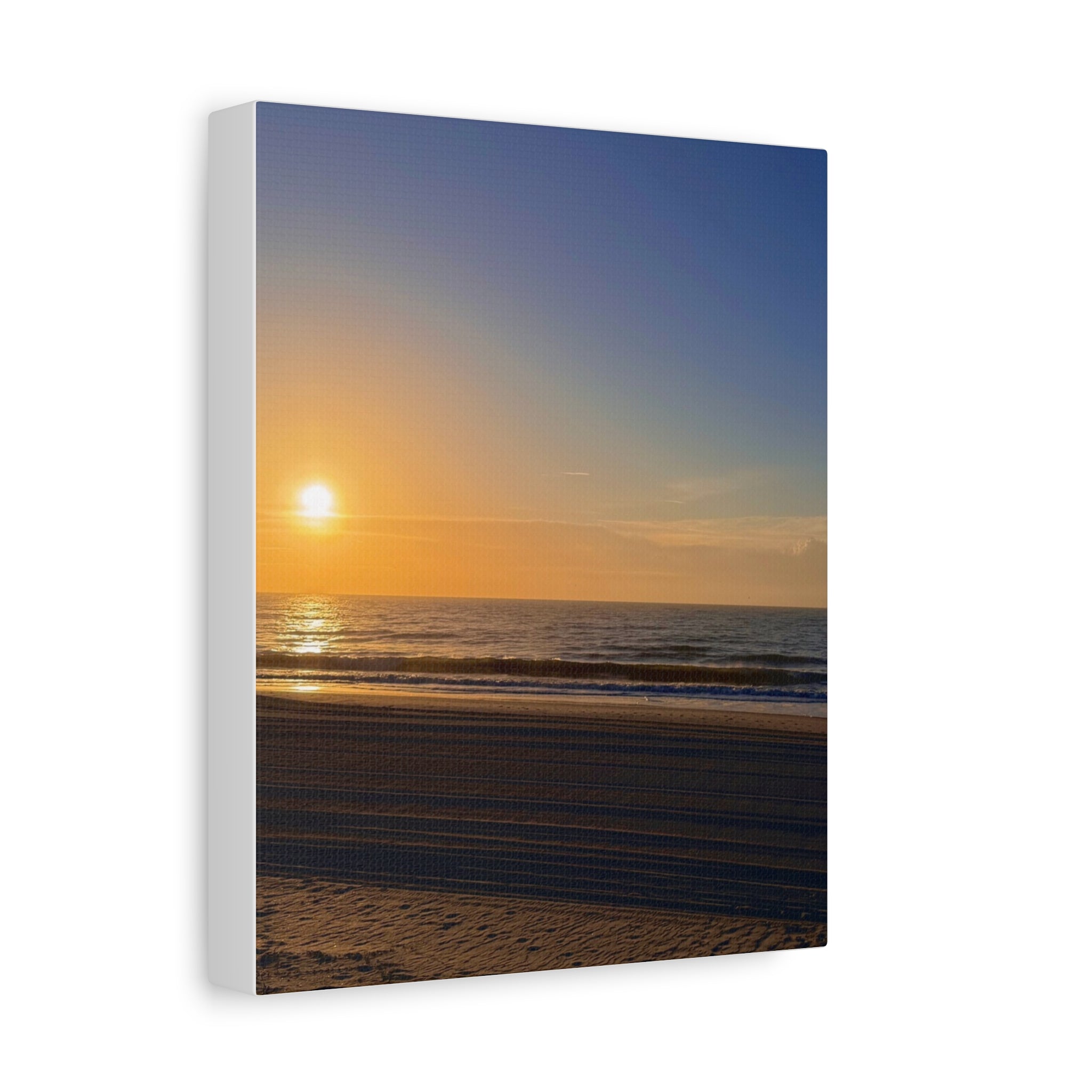 Orange Sunset Beach Canvas Print