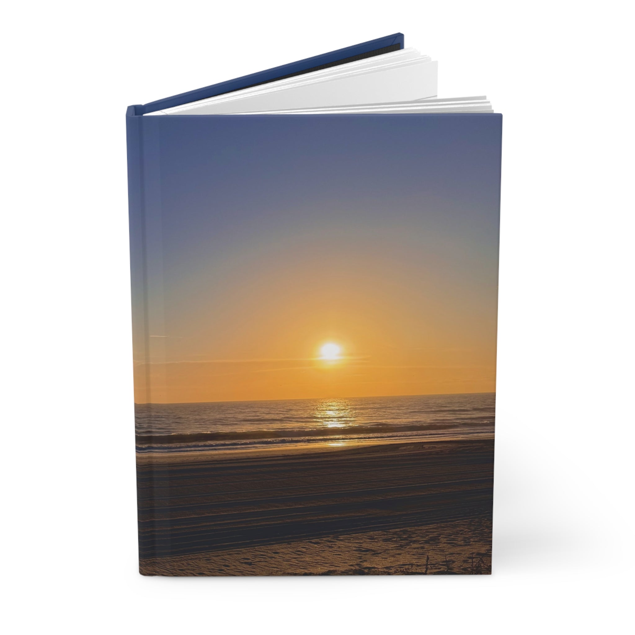 Orange Sunset Beach Hardcover Journal