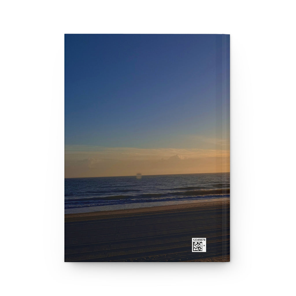 Orange Sunset Beach Hardcover Journal