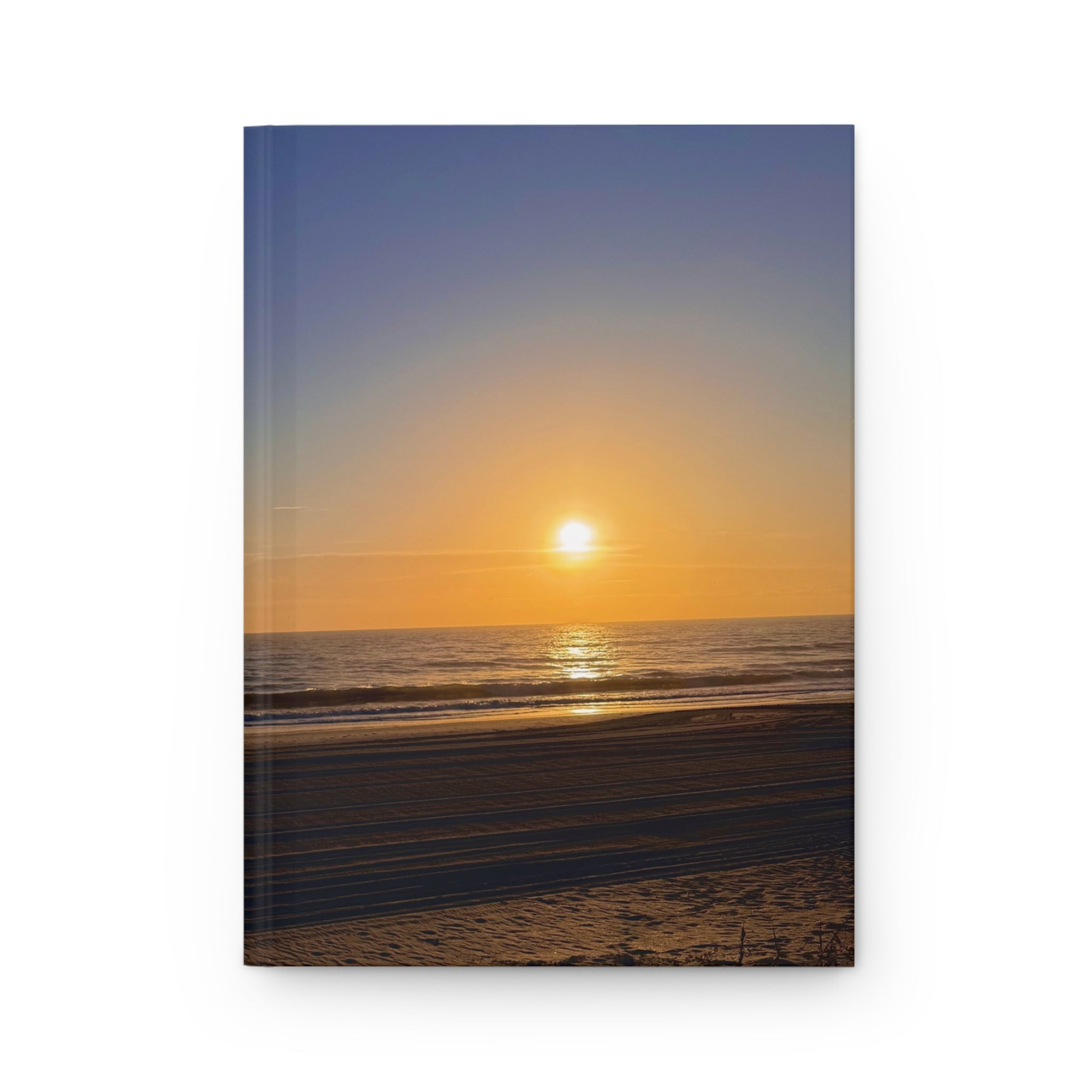 Orange Sunset Beach Hardcover Journal